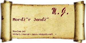 Morár Jenő névjegykártya