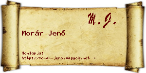 Morár Jenő névjegykártya